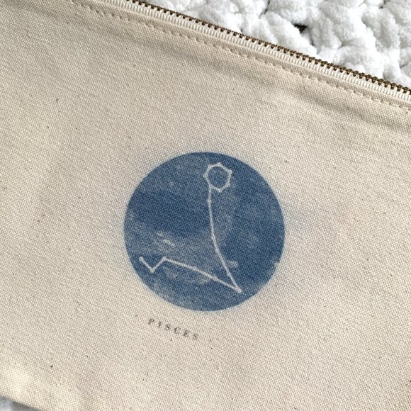 West Elm Pisces Cosmetic Zip Pouch (Natural) - Picture 3 of 5